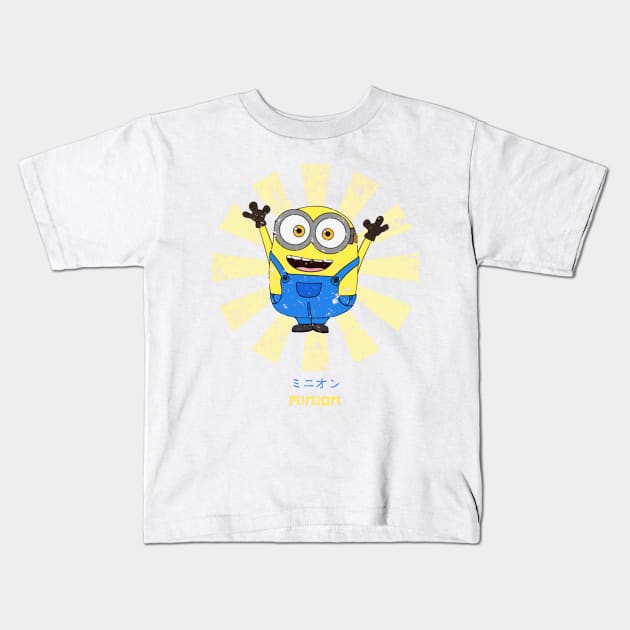 Minion Retro Japanese Kids T-Shirt by box2boxxi